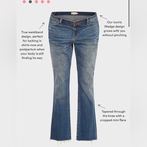 NWOT Hatch Maternity Crop Jean. Size 26.